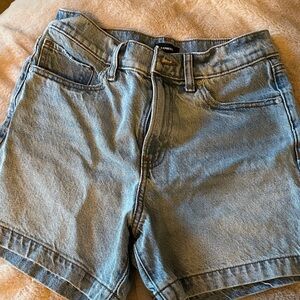 Express Women's Light Blue Distressed Dad Short Jean Shorts Size 4